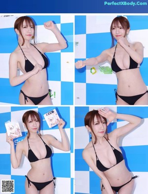 A woman in a white bikini posing for a magazine cover.